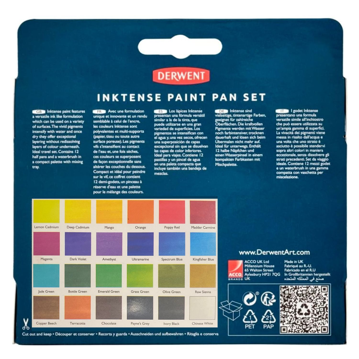 Derwent Inktense 24 Paint Pan Studio Set image 2
