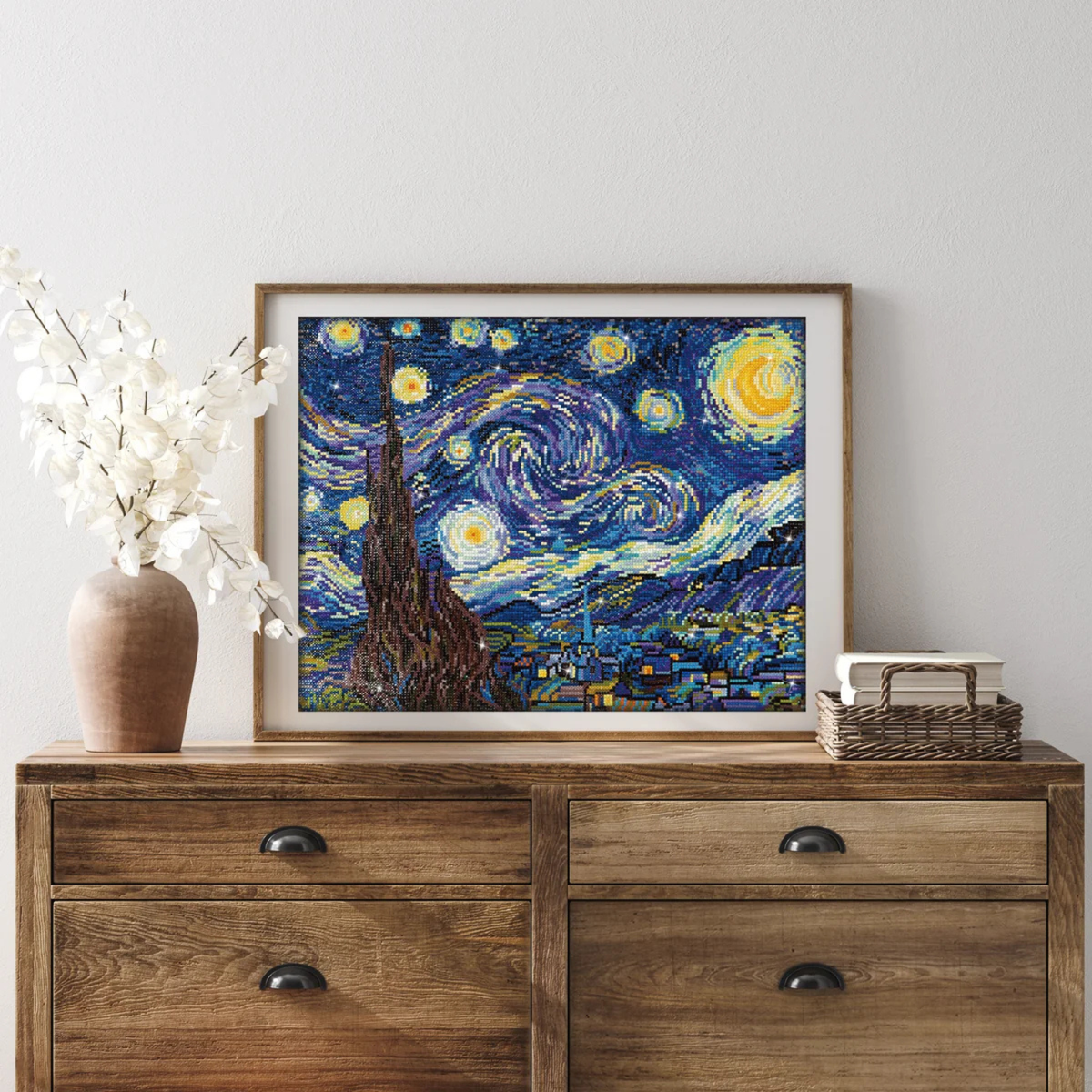 Diamond Dotz Triptych Diamond Painting Kit 21 x 14 Inch - Starry Night (after Van Gogh)
