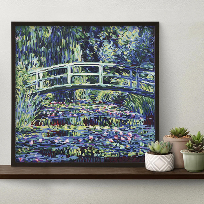 Diamond Dotz Triptych Diamond Painting Kit 21 x 14 Inch - Water Lilies (after Monet)