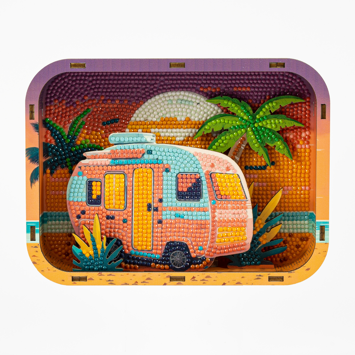 Diamond Dotz Shadow Box Diamond Painting Kit 20 x 15cm - Holiday Caravan