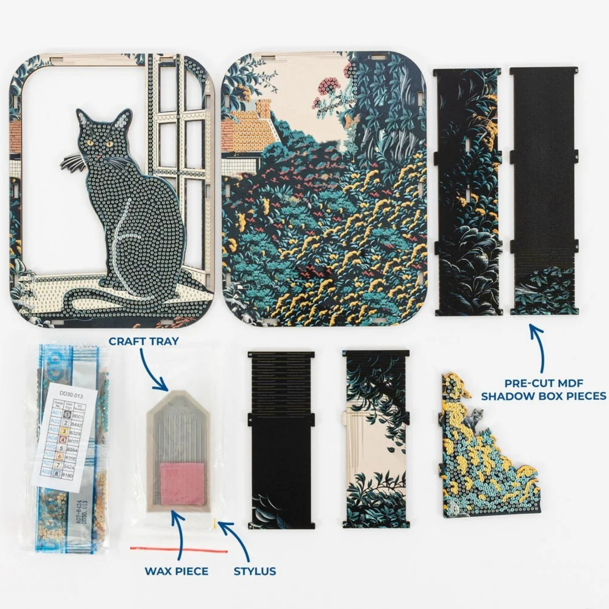 Diamond Dotz Shadow Box Diamond Painting Kit 20 x 15cm - April Cat