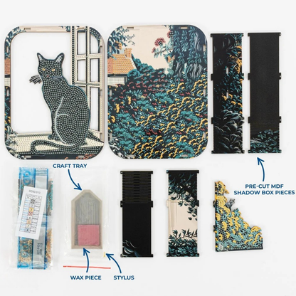 Diamond Dotz Shadow Box Diamond Painting Kit 20 x 15cm - April Cat