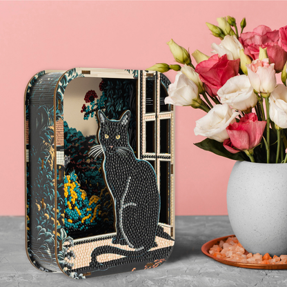 Diamond Dotz Shadow Box Diamond Painting Kit 20 x 15cm - April Cat