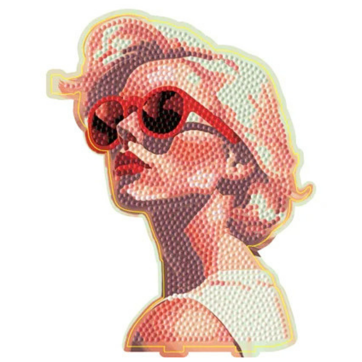 Diamond Dotz Shadow Box Diamond Painting Kit 20 x 15cm - Retro Portrait