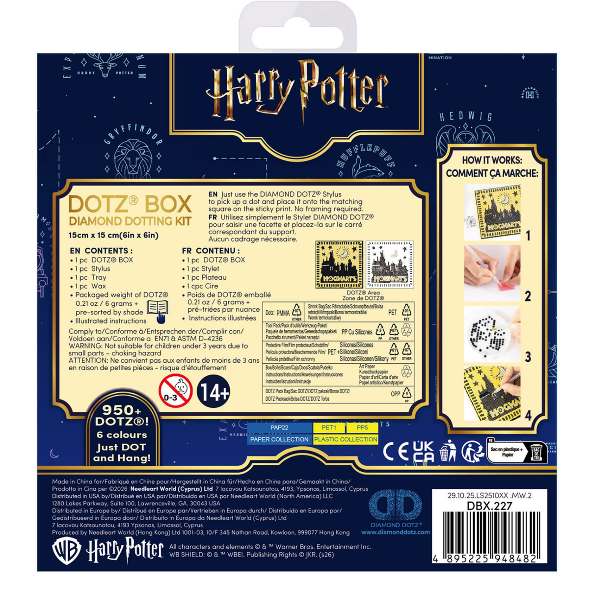 Diamond Dotz Harry Potter Dotz Box Diamond Painting Kit 15 x 15cm - Hogwarts Is My Home