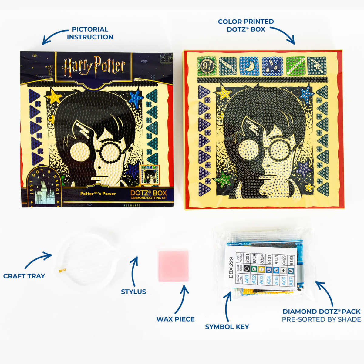 Diamond Dotz Harry Potter Dotz Box Diamond Painting Kit 15 x 15cm - Potter's Power
