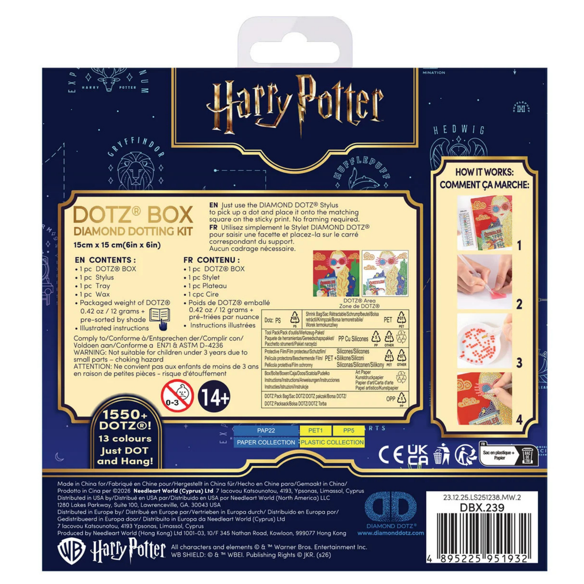 Diamond Dotz Harry Potter Dotz Box Diamond Painting Kit 15 x 15cm - Luna Lovegood
