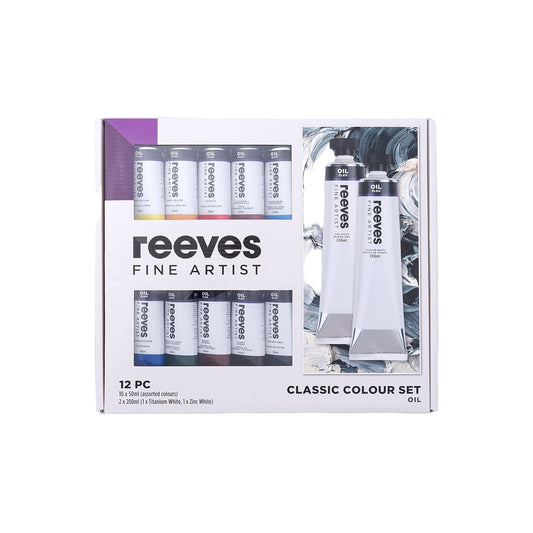 Reeves Fine Artist Oil Paint Set 12pc