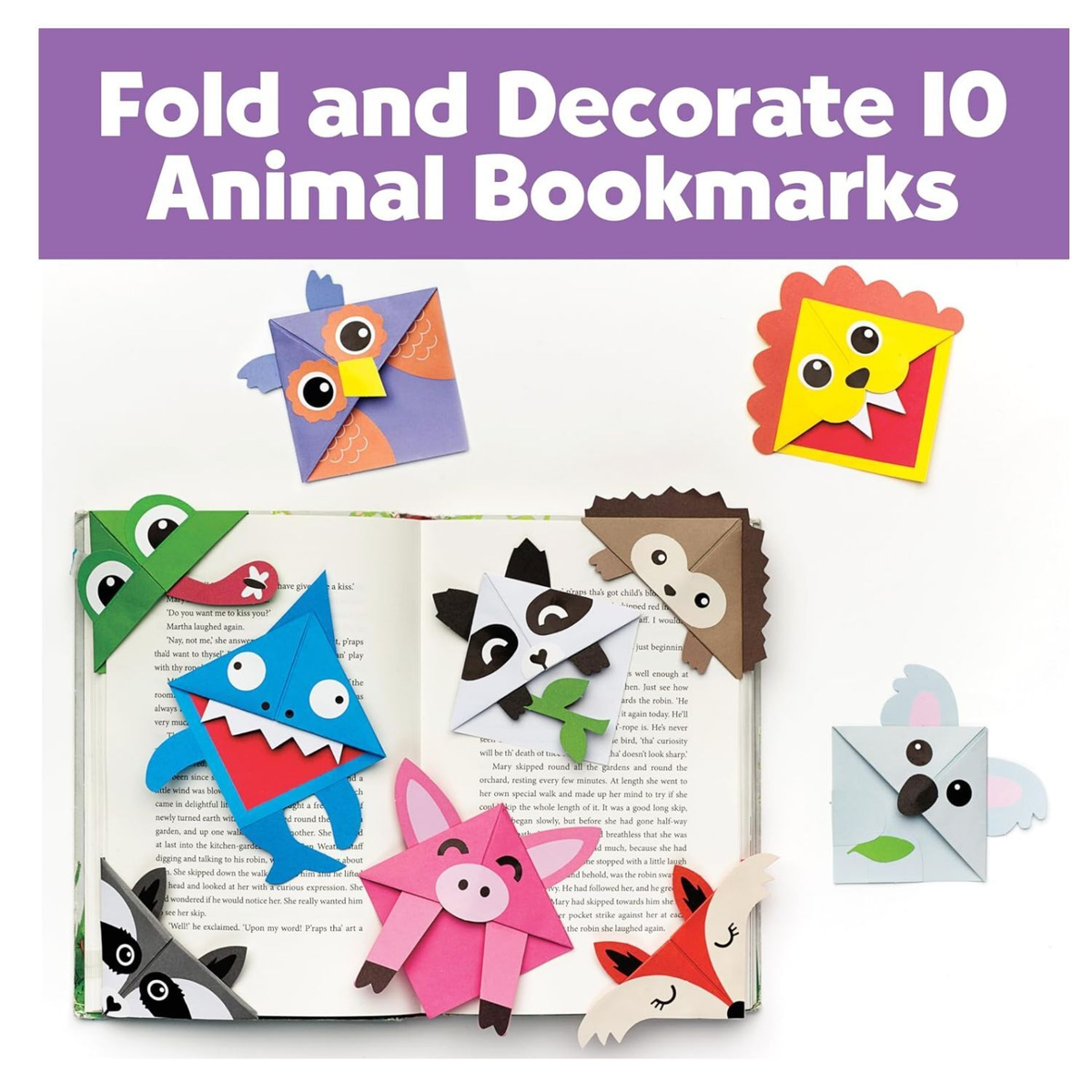 Faber-Castell Creativity For Kids Corner Creature Origami Bookmarks Mini Kit