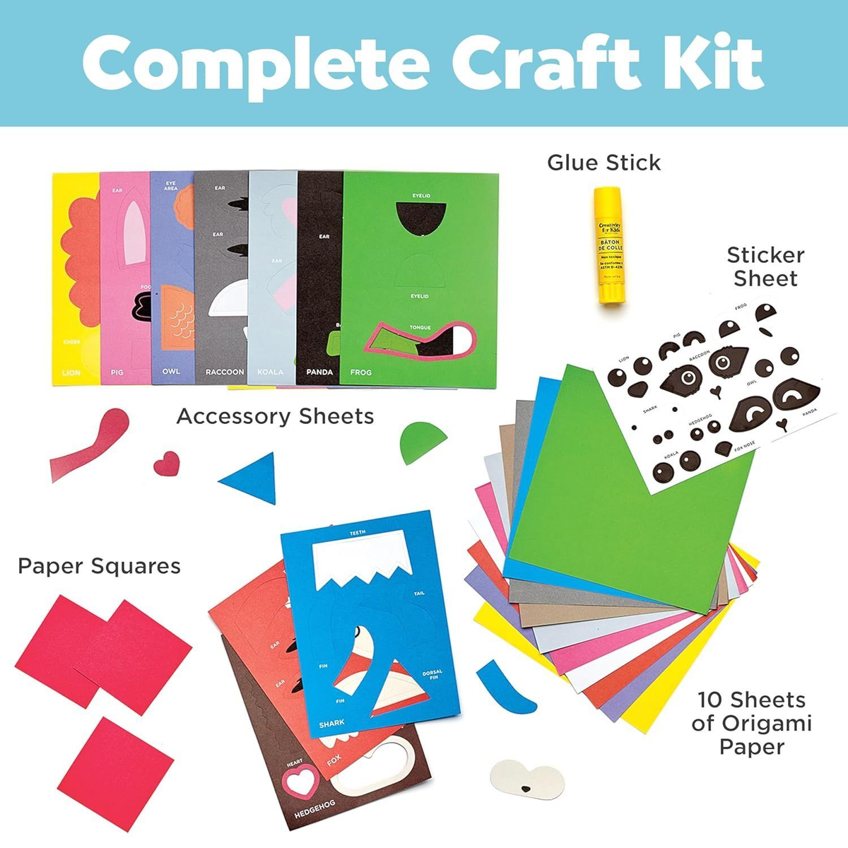Faber-Castell Creativity For Kids Corner Creature Origami Bookmarks Mini Kit