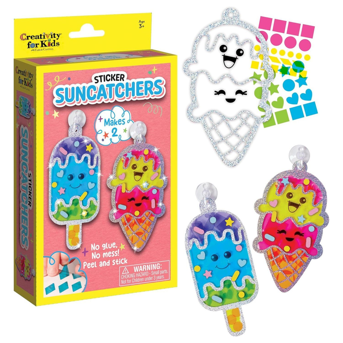Faber-Castell Creativity For Kids Sticker Suncatchers Mini Kit - Ice Cream