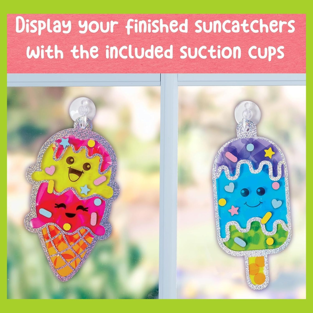 Faber-Castell Creativity For Kids Sticker Suncatchers Mini Kit - Ice Cream