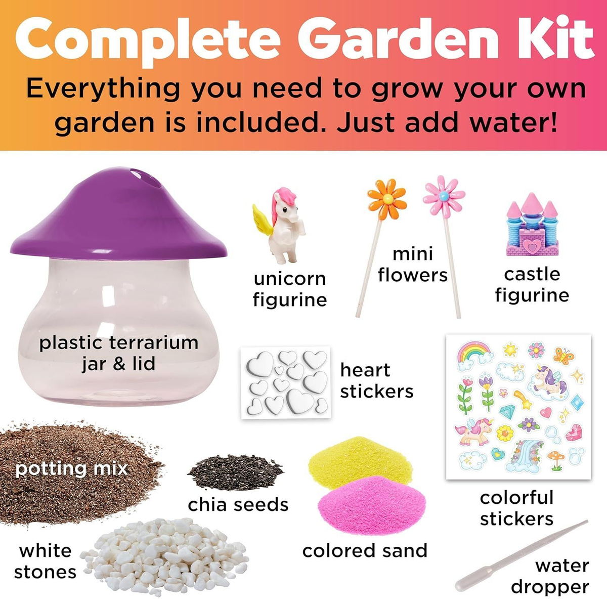 Faber-Castell Creativity for Kids Plant & Grow Terrarium Unicorn Forest