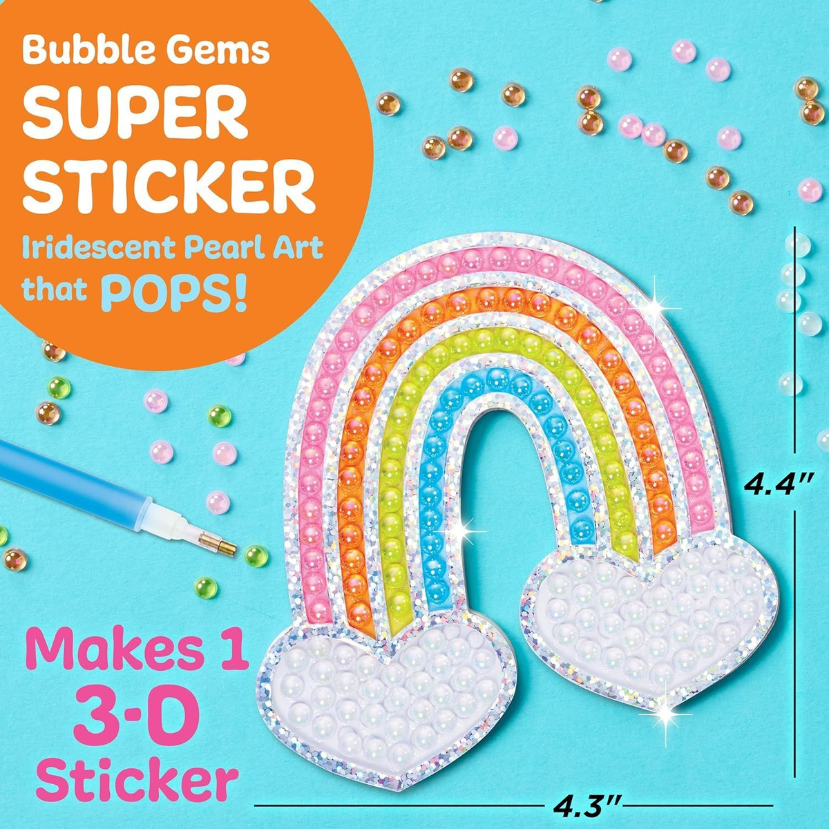 Faber-Castell Creativity For Kids Bubble Gems Super Sticker - Rainbow