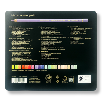 Faber-Castell Polychromos Pencils - 20 New Colour Tin image 5