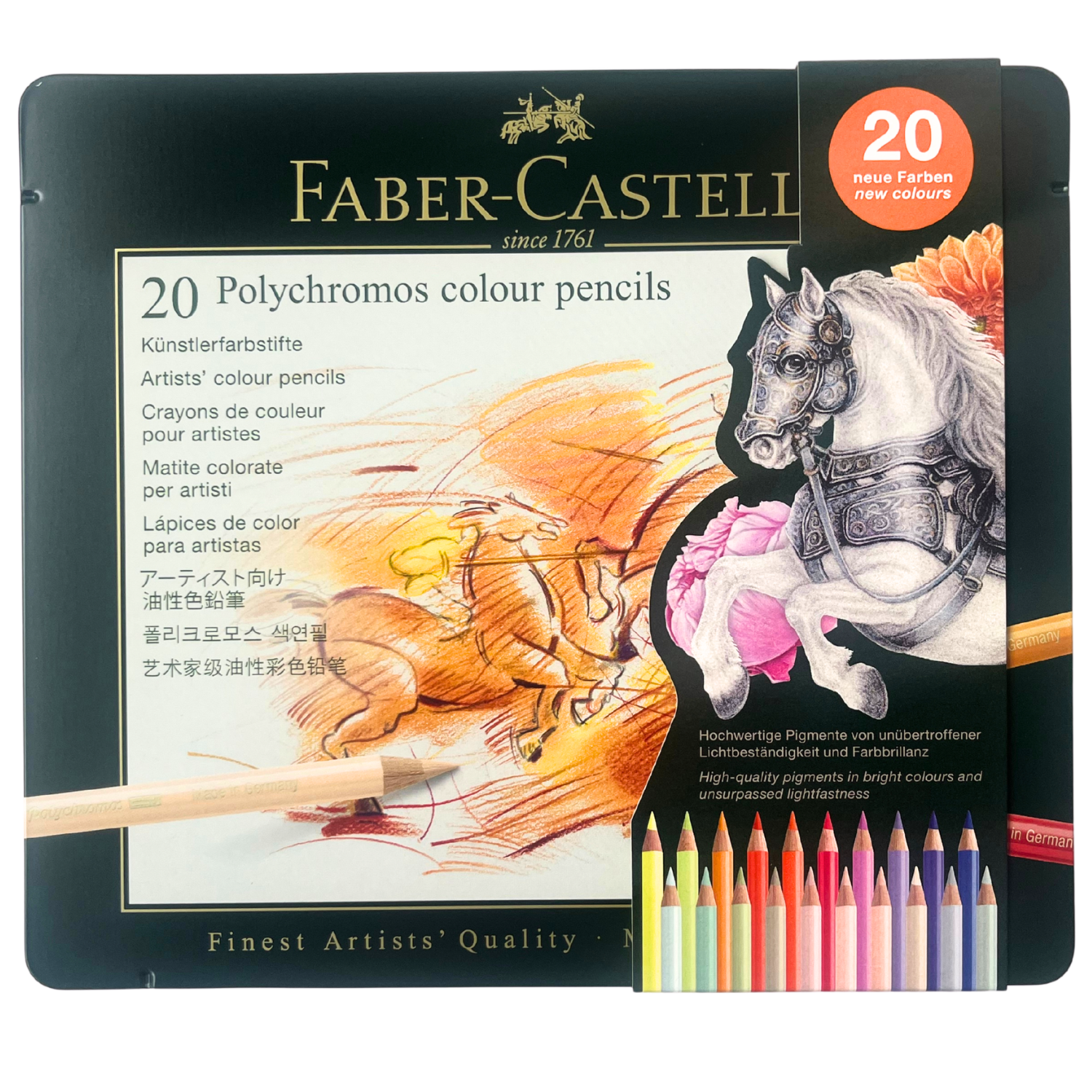 Faber-Castell Polychromos Pencils - 20 New Colour Tin