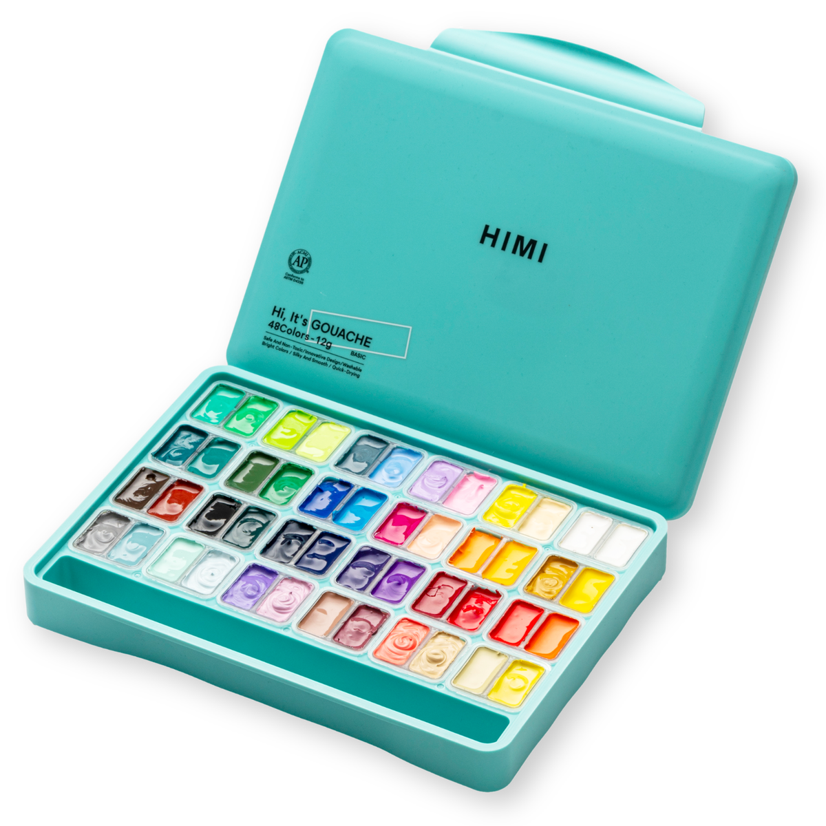 HIMI Twin Cup Jelly Gouache Paint Set 48 x 12g - Green Case