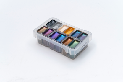 HIMI Twin Cup Jelly Gouache Paint Set 12 x 12ml - 8 Chameleon + 4 Metallic