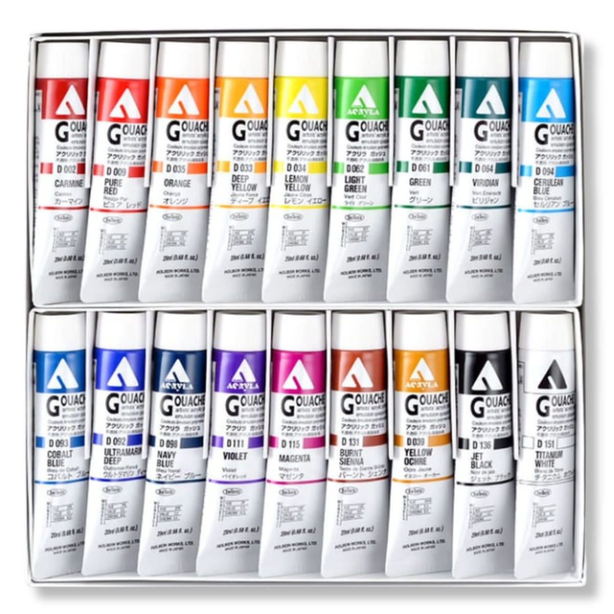 Holbein Acrylic Gouache Set 18 x 20ml