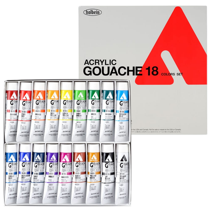 Holbein Acrylic Gouache Set 18 x 20ml