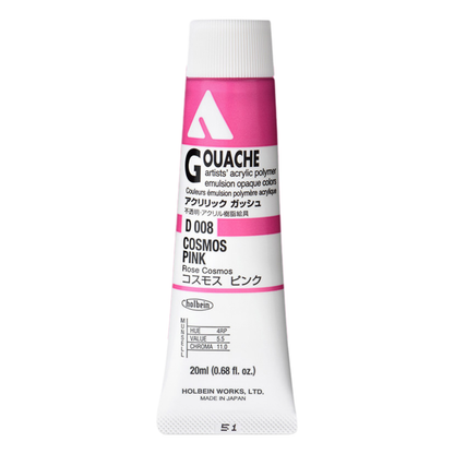 Holbein Acrylic Gouache 20ml Series A 08 Cosmos Pink
