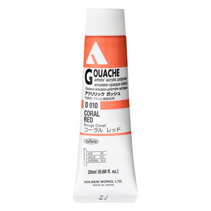 Holbein Acrylic Gouache 20ml Series A 10 Coral Red