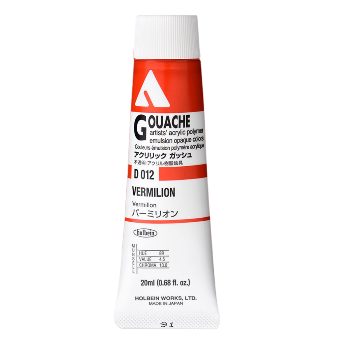 Holbein Acrylic Gouache 20ml Series A 12 Vermilion