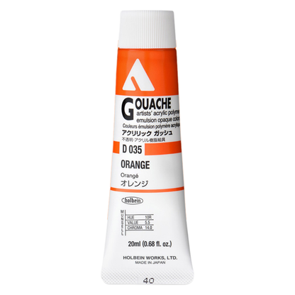 Holbein Acrylic Gouache 20ml Series A 35 Orange