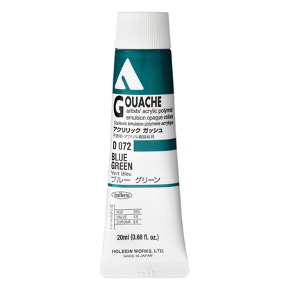 Holbein Acrylic Gouache 20ml Series A 72 Blue Green