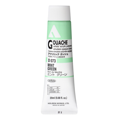 Holbein Acrylic Gouache 20ml Series A 73 Mint Green