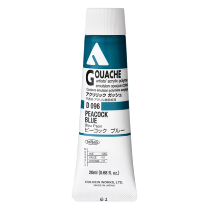 Holbein Acrylic Gouache 20ml Series A 96 Peacock Blue