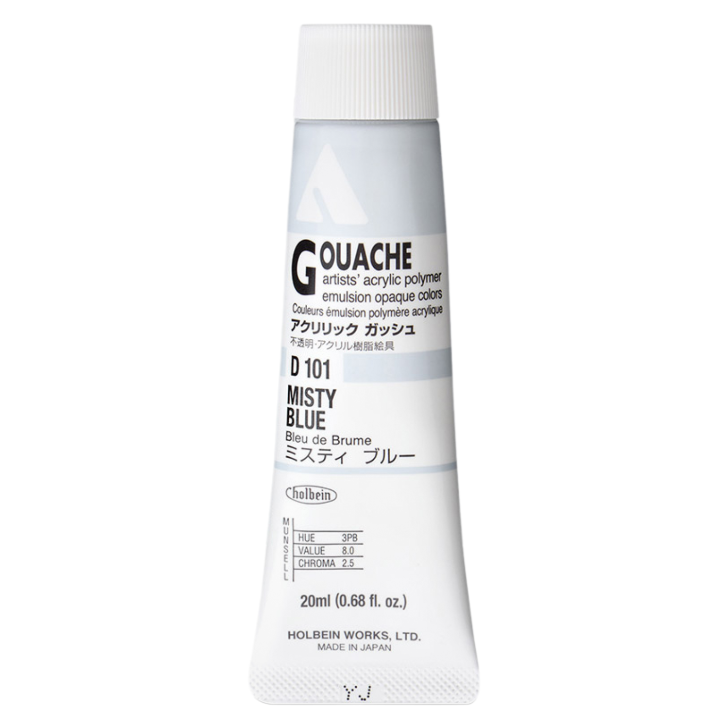 Holbein Acrylic Gouache 20ml Series A 101 Misty Blue