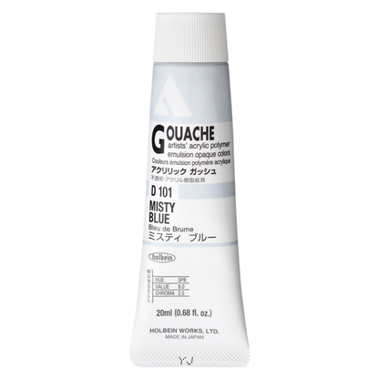Holbein Acrylic Gouache 20ml Series A 101 Misty Blue