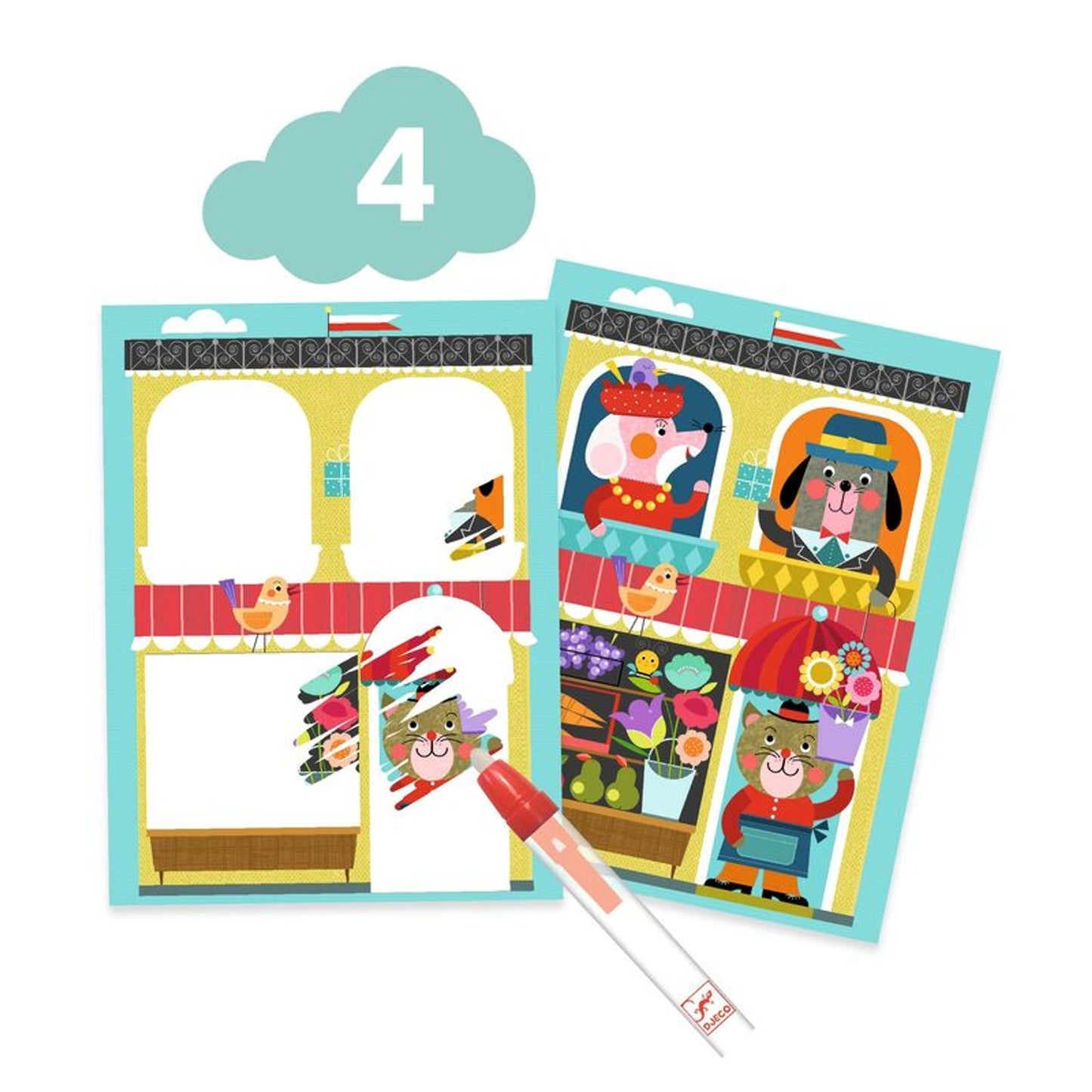 Djeco - The Cat and His Friends Multi Craft Kit