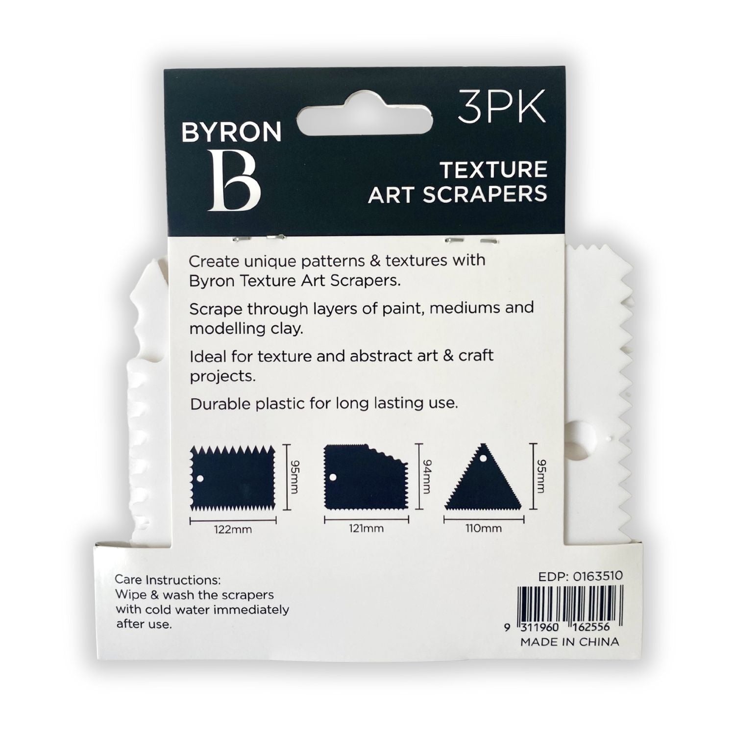Byron Plastic Creative Scrapers Set of 3