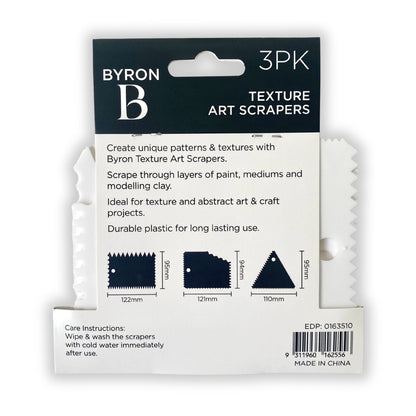 Byron Plastic Creative Scrapers Set of 3