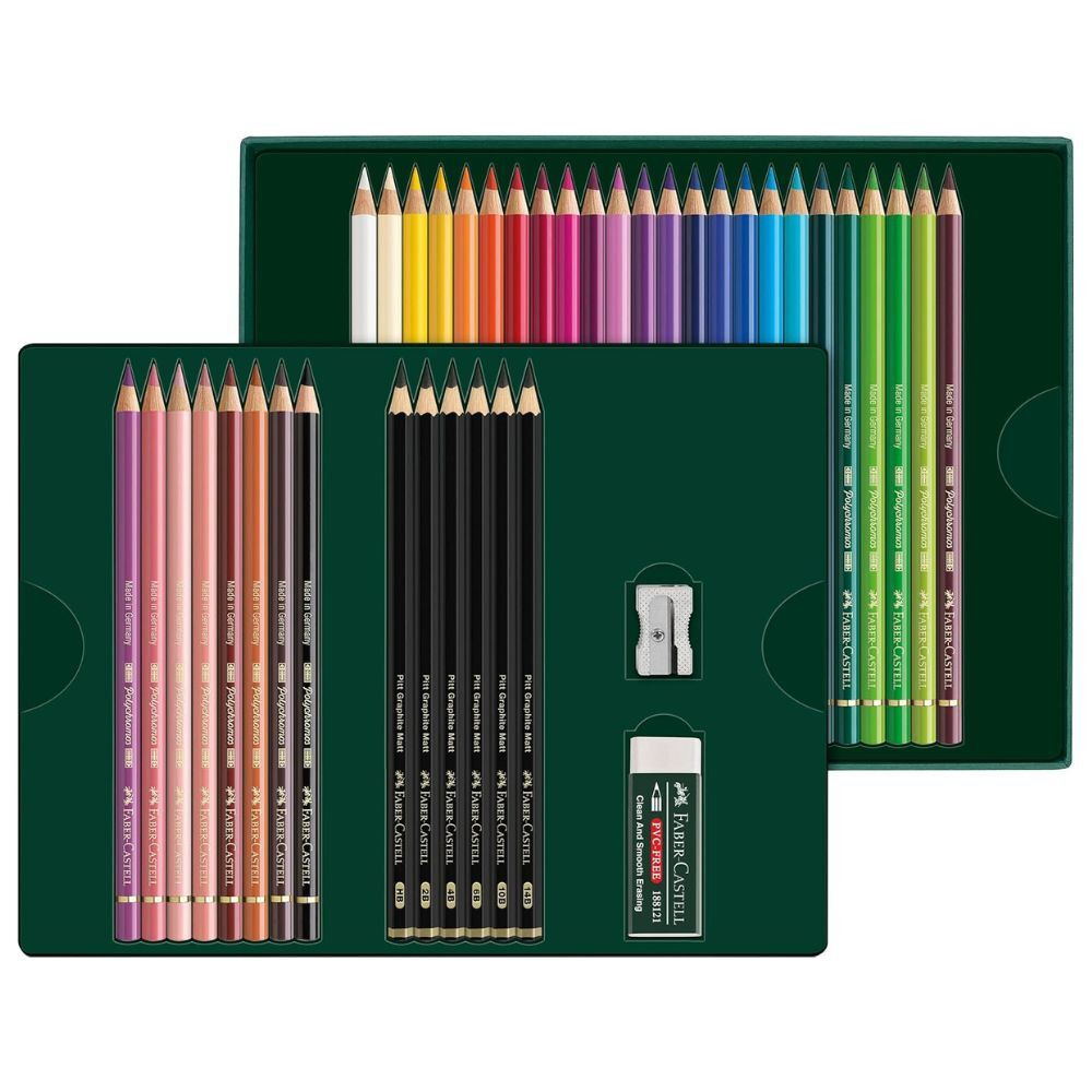 Faber-Castell Polychromos + Pitt Graphite Matt Gift Set of 40