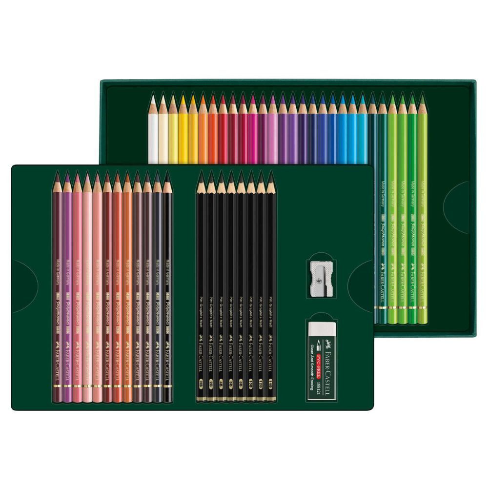 Faber-Castell Polychromos + Pitt Graphite Matt Gift Set of 50