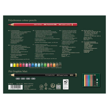 Faber-Castell Polychromos + Pitt Graphite Matt Gift Set of 23