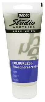 Pebeo Studio Acrylic Phosphorescent Gel 100ml Colourless