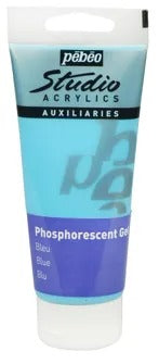 Pebeo Studio Acrylic Phosphorescent Gel 100ml BLUE