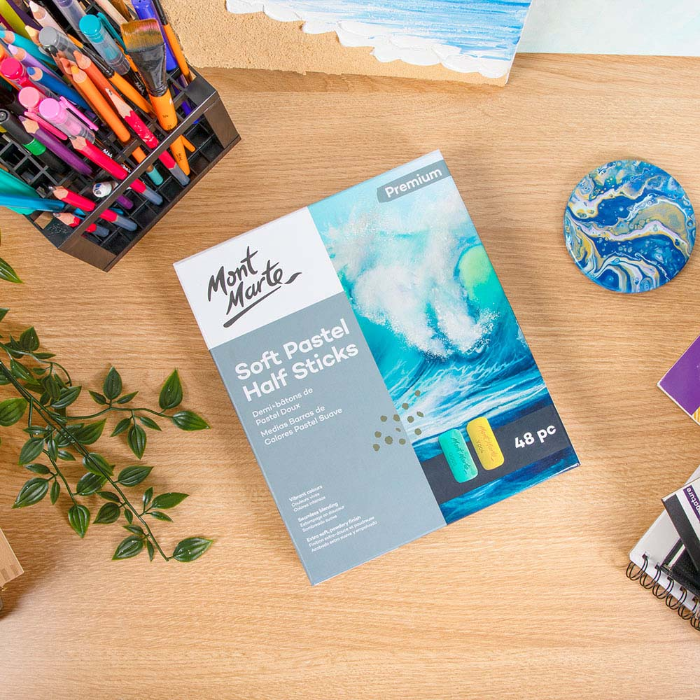 Mont Marte Soft Pastel Half Sticks 48pc