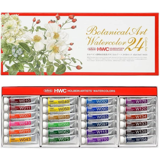 Holbein Watercolour Botanical Set 24 x 5ml
