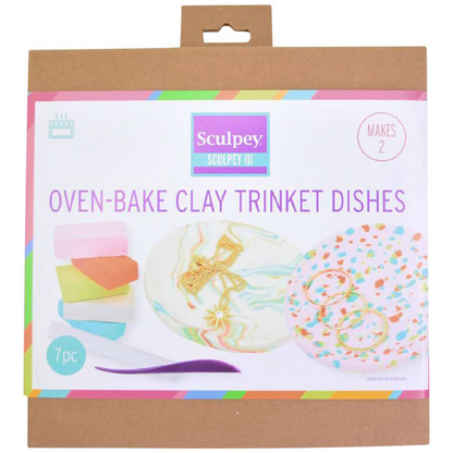 SCULPEY III Oven-Bake Clay Trinket Dishes Kit 7pc image 1