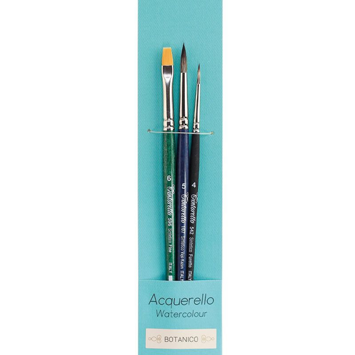 Tintoretto Watercolour Brush Set of 3 - Botanical