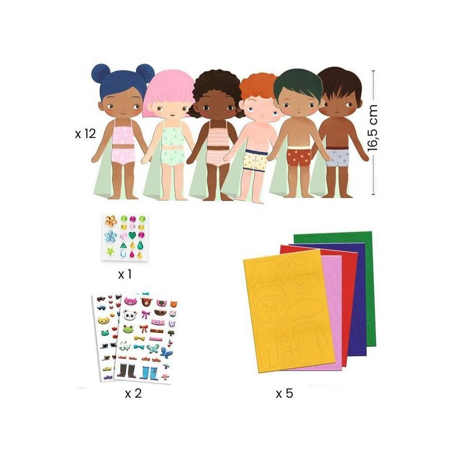 Djeco Felt Dress Up Collage Set