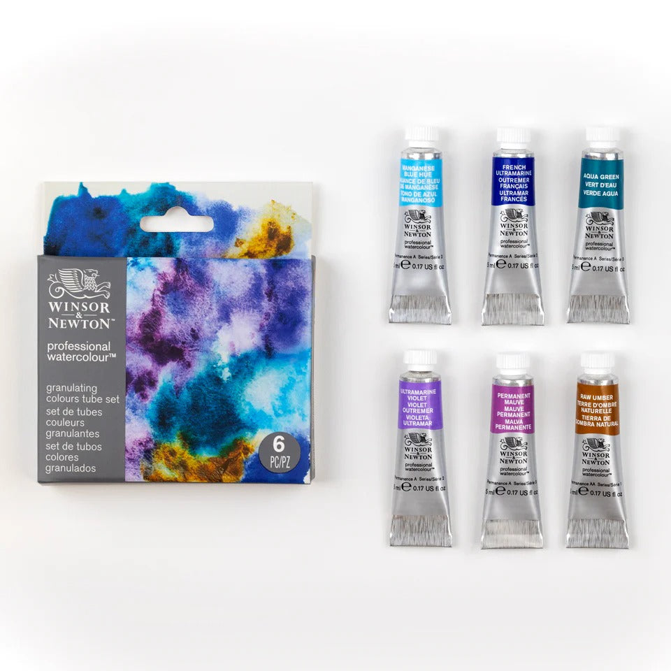 WN Prof. Watercolour Set 6x5ml Granulating