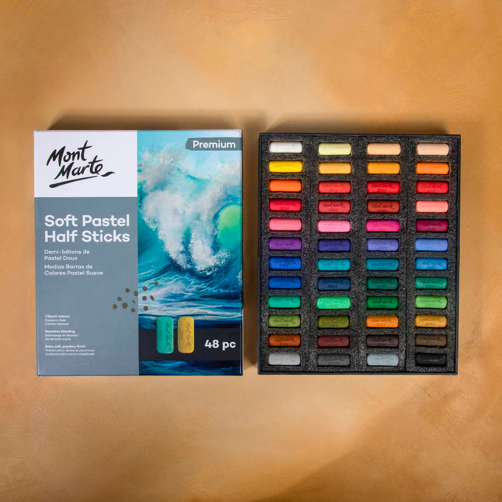 Mont Marte Soft Pastel Half Sticks 48pc