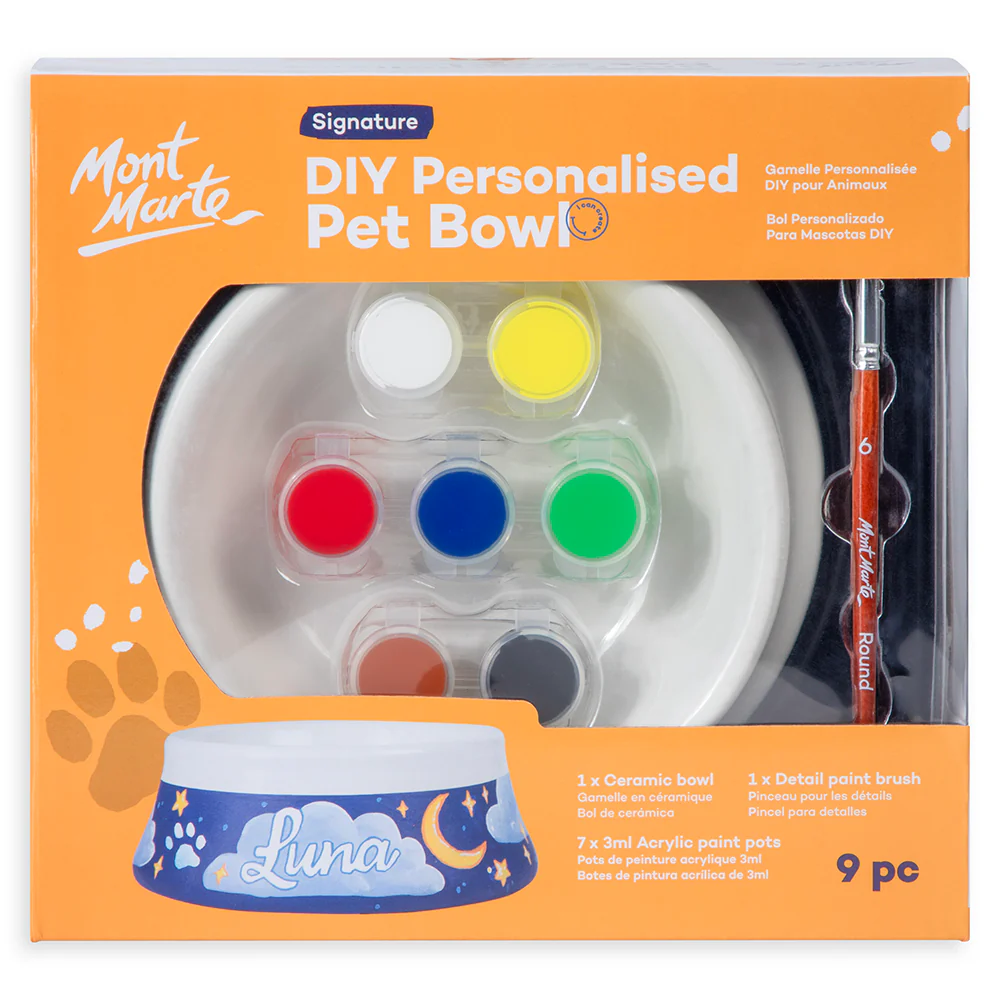 Mont Marte DIY Personalised Pet Bowl 9pc