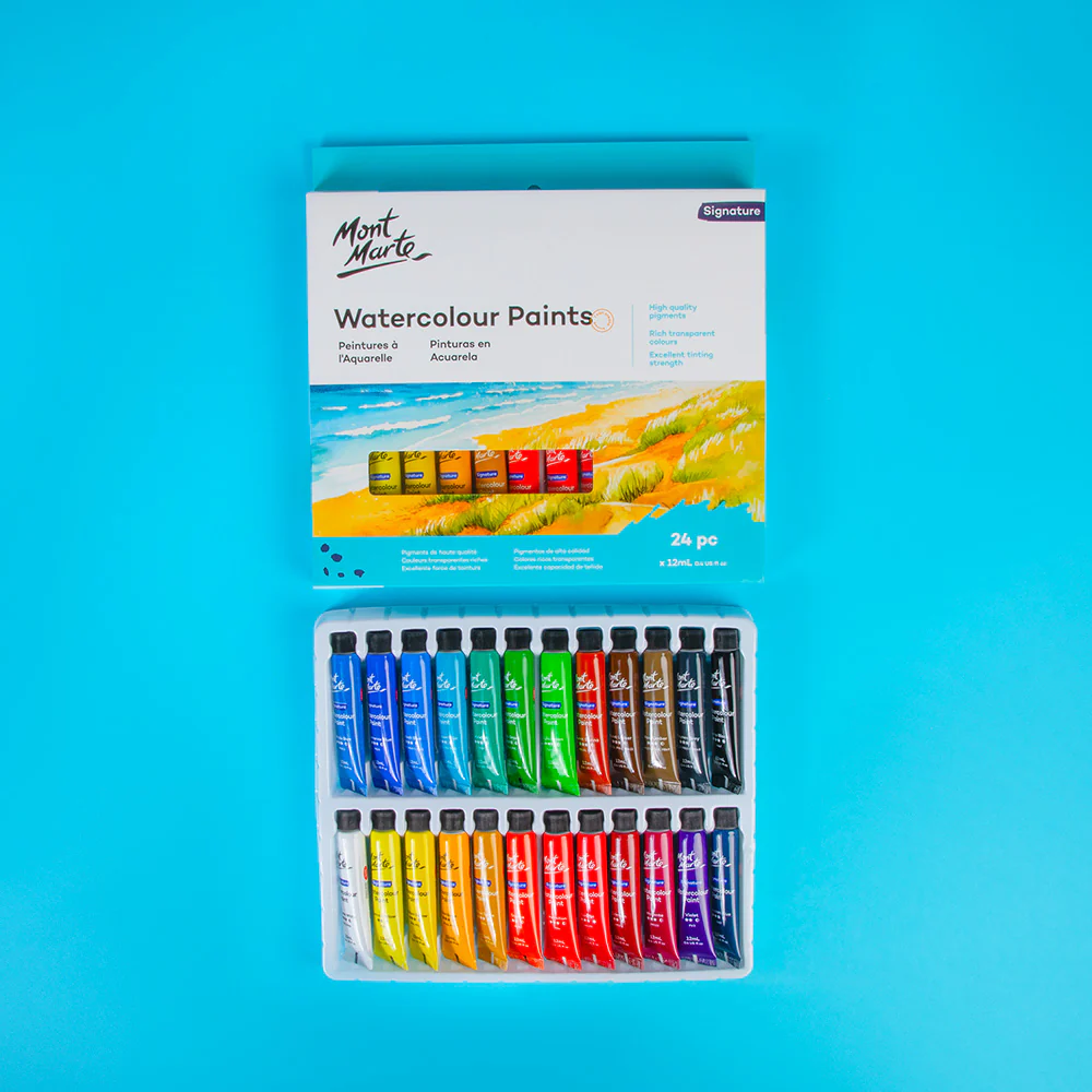Mont Marte Watercolour Paint Set 24pc x 12ml
